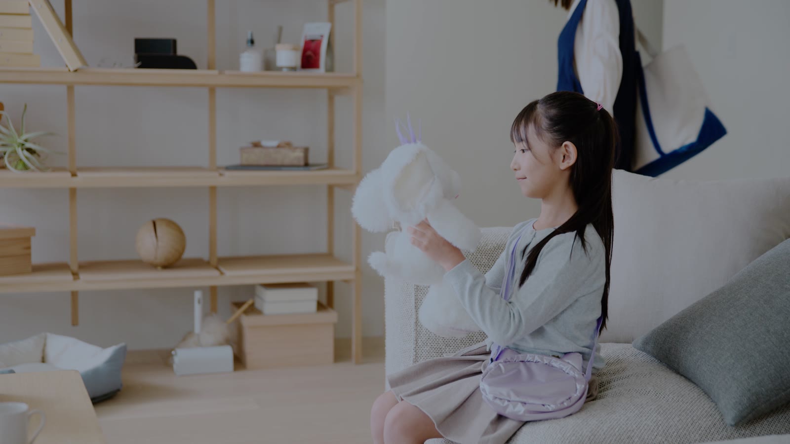 家族が過ごすリビング